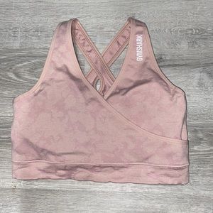 Gymshark pink camo sports bra